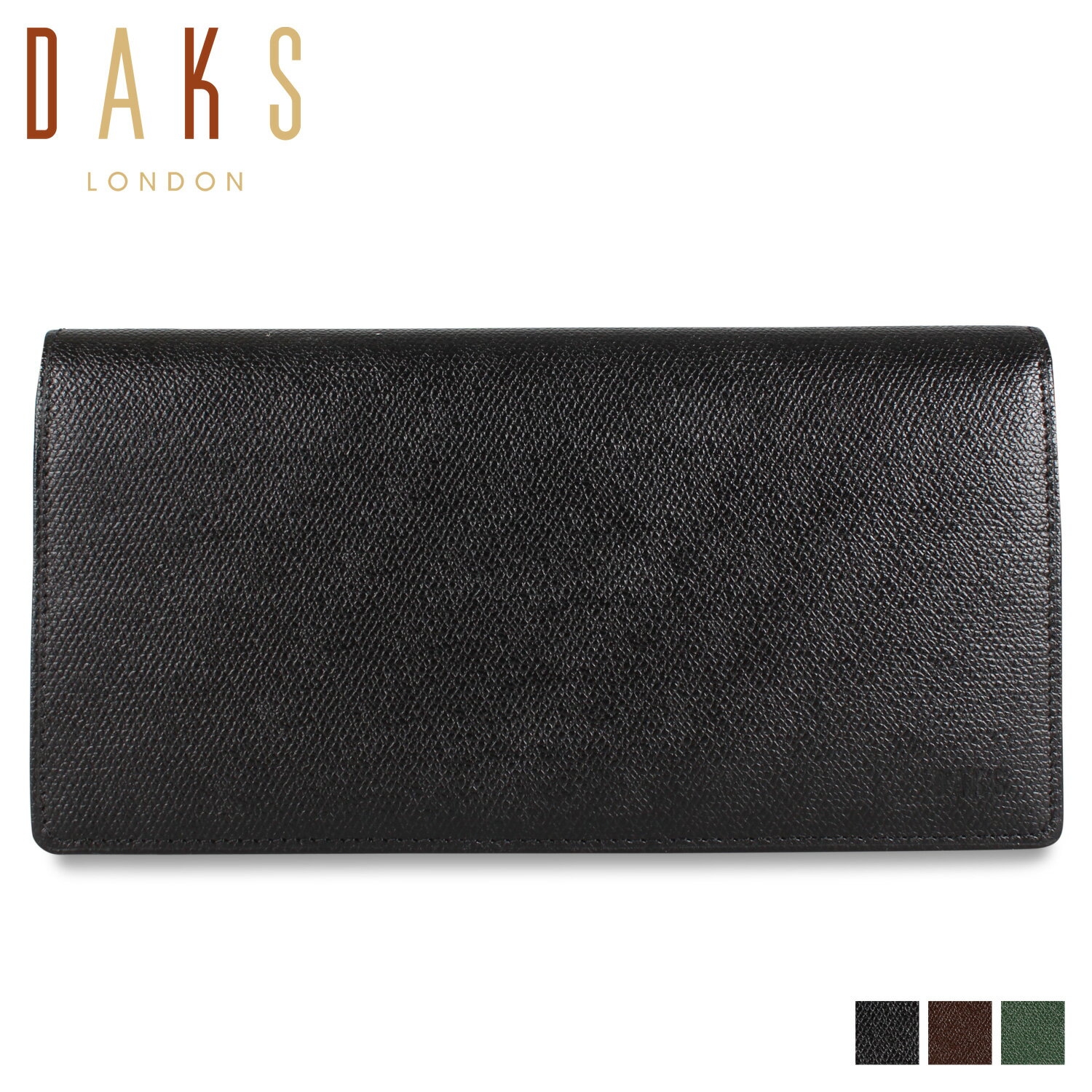 ダックス DAKS 長財布 メンズ 本革 CLASSIC LONG WALLET ブラック ブラウン グリーン 黒 DP34016