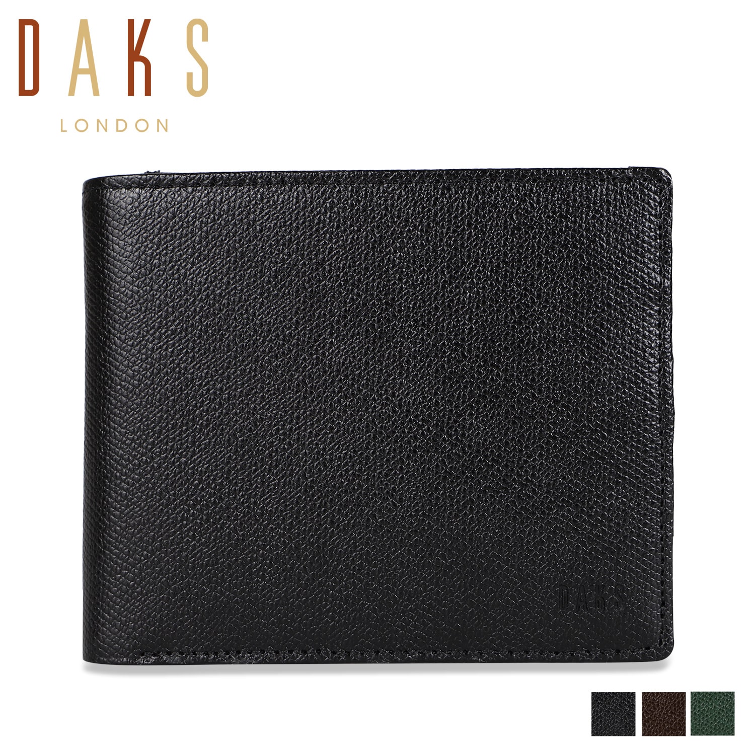 樂天商城 - ダックス DAKS 二つ折り財布 メンズ WALLET ブラック ブラウン グリーン 黒 DP34414