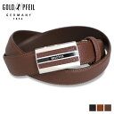 【最大1000円OFFクーポン配布中】 GOLD PFEIL ゴールドファイル ベルト メンズ 本革 LEATHER BELT ブラック ブラウン ダークブラウ...