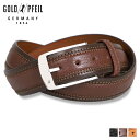 GOLD PFEIL ゴールドファイル ベルト メンズ 本革 LEATHER BELT ブラック ブラウン ダークブラウン 黒 GB53610