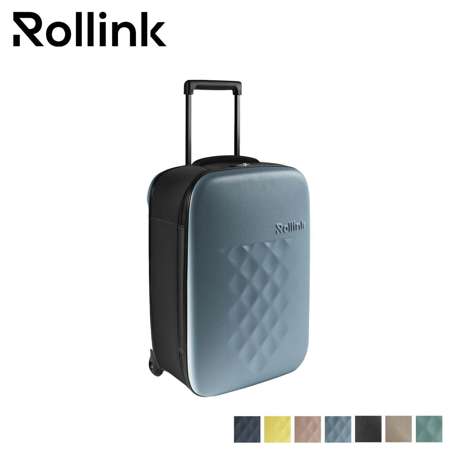 【最大1000円OFFクーポン配布中】 ローリンク Rollink スーツケース フレックス フォーダブル メンズ レディース 40L FLEX FOUR DOUBLE SUITCASE ライト ブルー イエロー ピンク ブラック グレ…