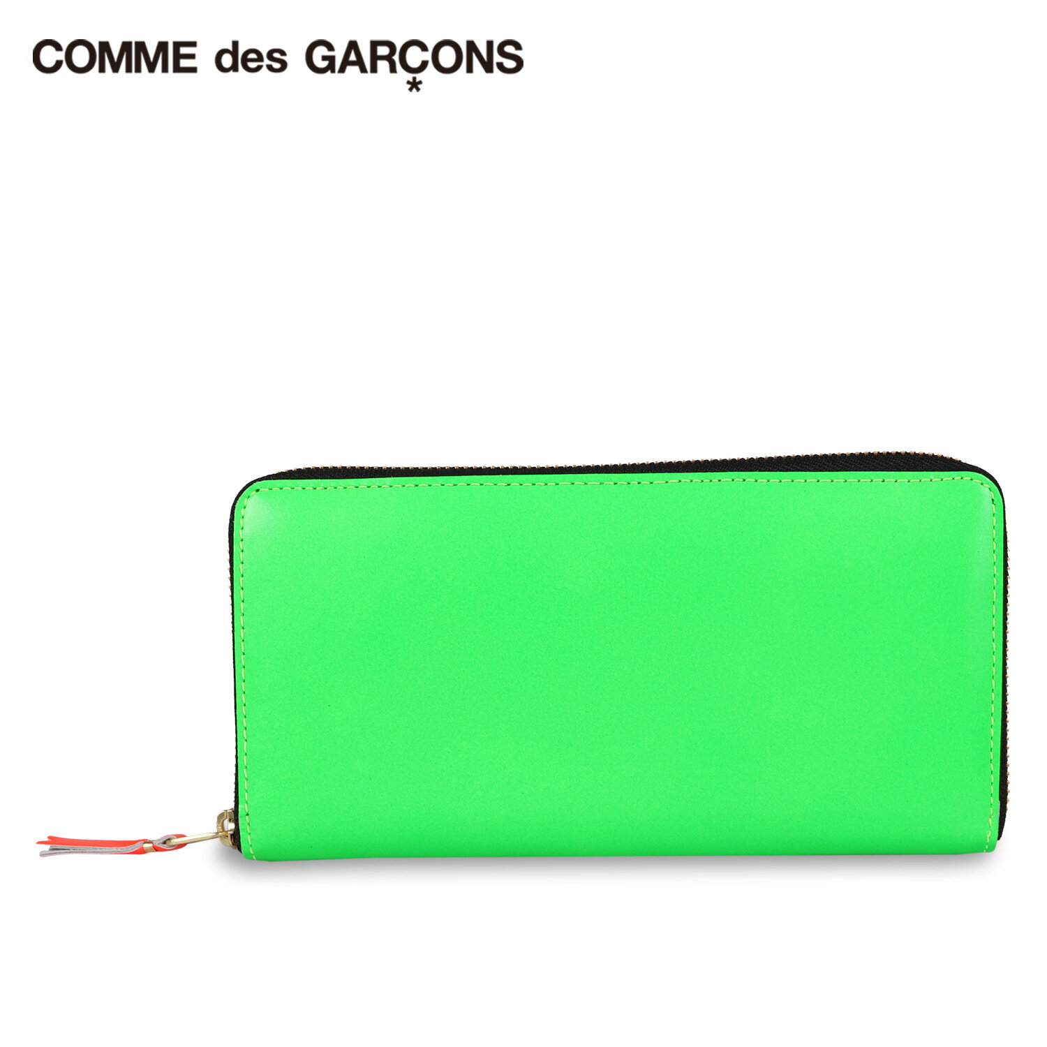 COMME des GARCONS コムデギャルソン 長財布 メンズ レディース ラウンドファスナー 本革 SUPER FLUO グリーン SA0110SF