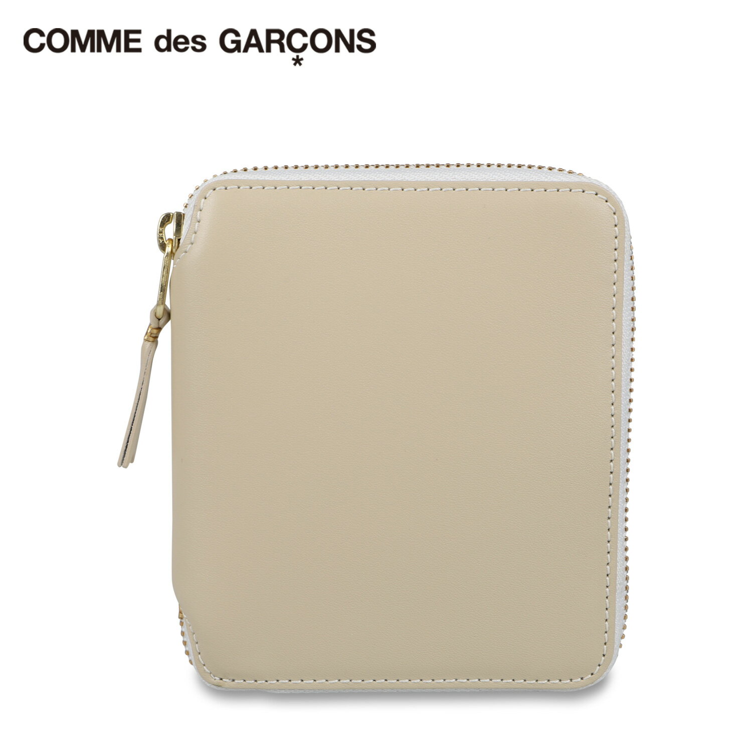 【最大1000円OFFクーポン】 COMME des GARCONS コムデギャルソン 二つ折り財布 メンズ レディース ラウンドファスナー ARECALF ホワイト 白 SA2100