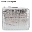 【最大1000円OFFクーポン配布中】 COMME des GARCONS コムデギャルソン 二つ折り財布 メンズ レディース ラウンドファスナー EMBOSSED LOGOTYPE シルバー SA7100EG