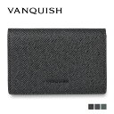 【最大1000円OFFクーポン配布中】 VANQUISH ヴァンキッシュ カードケース 名刺入れ 定期入れ メンズ 本革 CARD CASE ブラック ネイビー..