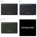 【最大1000円OFFクーポン配布中】 VANQUISH ヴァンキッシュ 名刺入れ 定期入れ カードケース メンズ 本革 CARD CASE ブラック ネイビー ダーク グリーン 黒 43550 2