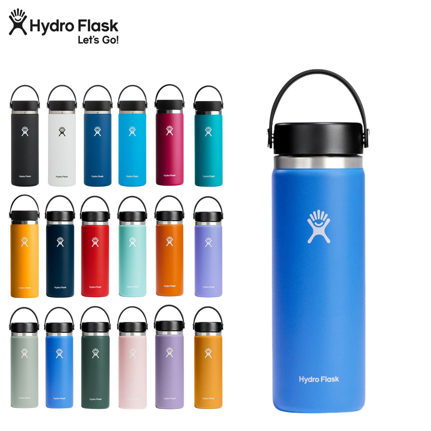 【最大1000円OFFクーポン配布中】 ハイドロフラスク Hydro Flask 20oz ハイドレーション ワイドマウス 591ml ステンレスボトル マグボトル 水筒 魔法瓶 保冷 保温 直飲み マイボトル HYDRATION WIDEMOUSE 5089024 アウトドア 母の日