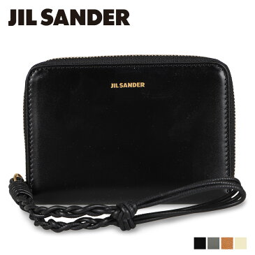 JIL SANDER ジルサンダー 二つ折り財布 メンズ レディース 本革 ラウンドファスナー POCKET ZIP AROUND WALLET ブラック ホワイト グレー ブラウン 黒 白 JSPT840158