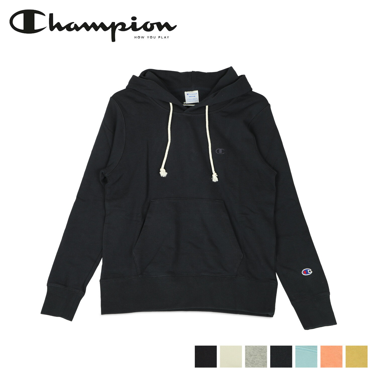 チャンピオン パーカー レディース Champion チャンピオン パーカー スウェット レディース プルオーバー HOODED SWEATSHIRT ブラック ホワイト グレー ネイビー ライト ブルー ピンク ゴールド 黒 白 CW-T108