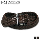 ジェイ＆エム デヴィッドソン ジェイアンドエムデヴィッドソン J&M DAVIDSON ベルト メンズ 本革 ENVELPE BUCKLE TIP END 25MM ブラック ダークブラウン 黒 BENT-0TP-AN25