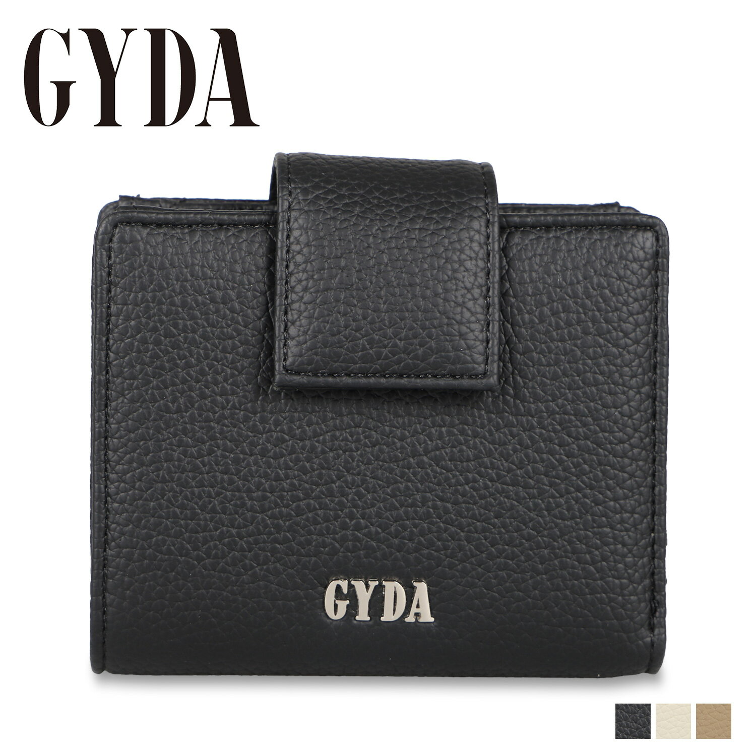 ジェイダ GYDA 財布 二つ折り レディース BASIC SERIES ブラック アイボリー ベージュ 黒 GY-W003のサムネイル