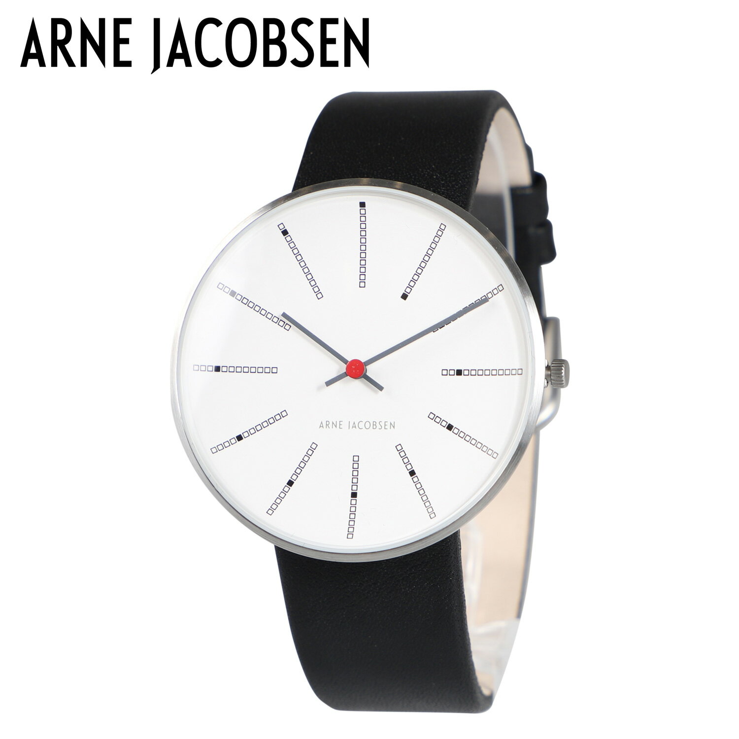 Arne Jacobsen アルネ ヤコブセン 腕時計 40mm バンカーズ ウォッチ フェイス メンズ レディース BANKERS WATCH FACE ホワイト 白 53102