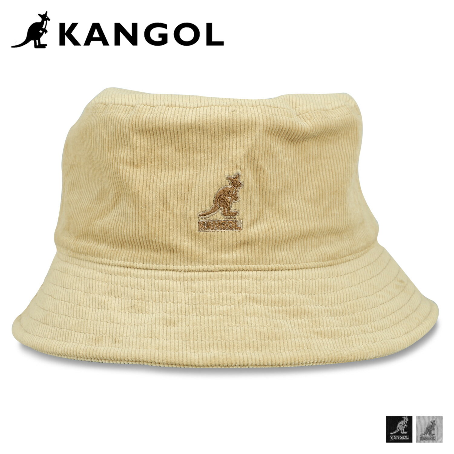 KANGOL カンゴール 帽子 バケットハット メンズ レディース CORD BUCKET ブラック ベージュ 黒 107-169012
