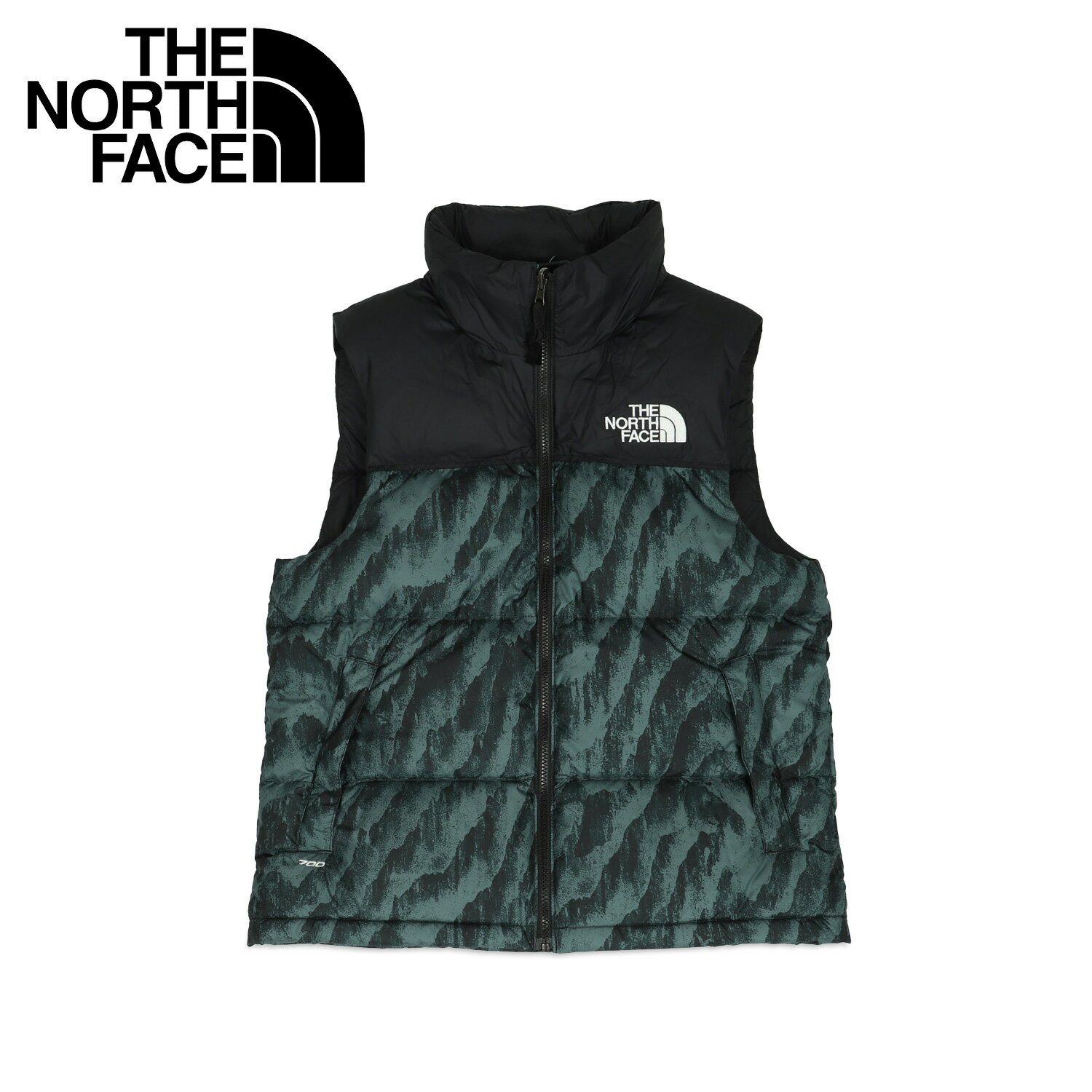 【最大1000円OFFクーポン】 THE NORTH FACE ノースフェイス ダウンベスト アウター レトロ ヌプシ ダウン メンズ PRINTED 1996 RETRO NUPTSE VEST ダークグリーン NF0A5IX5