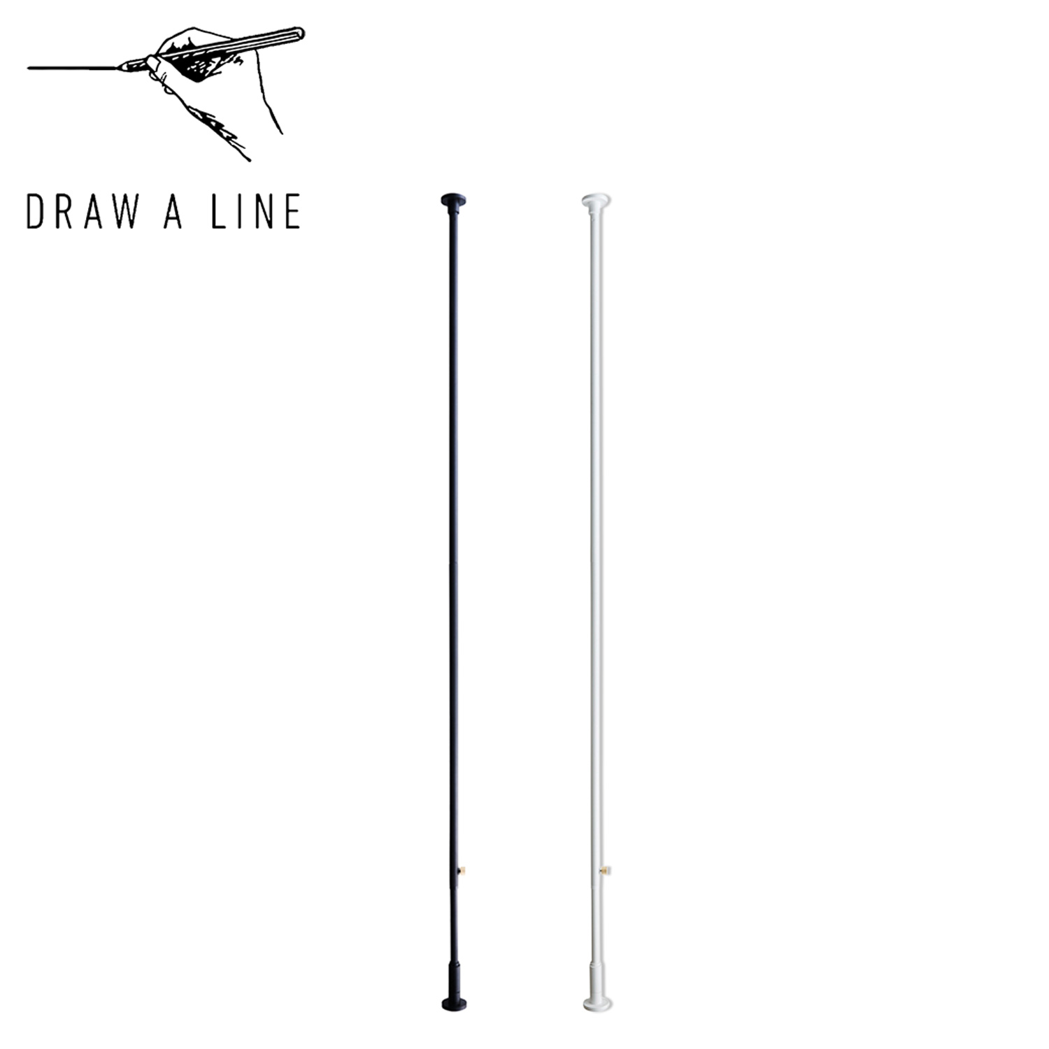 DRAW A LINE ドローアライン つっぱり棒 伸縮棒 ものほし竿 洗濯物干し テンションロッド 275cm 003 Tension Rod C 縦専用 強力 収納 D-C