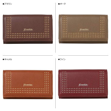 【最大1000円OFFクーポン】 jouetie ジュエティ キーケース レディース 5連 小銭入れ付き L字ファスナー MICRO STUDS KEY CASE ブラック アイボリー ネイビー カーキ ブラウン キャメル ワイン ダーク グリーン パープル ピンク シルバー ゴールド 黒 JUT-80900W