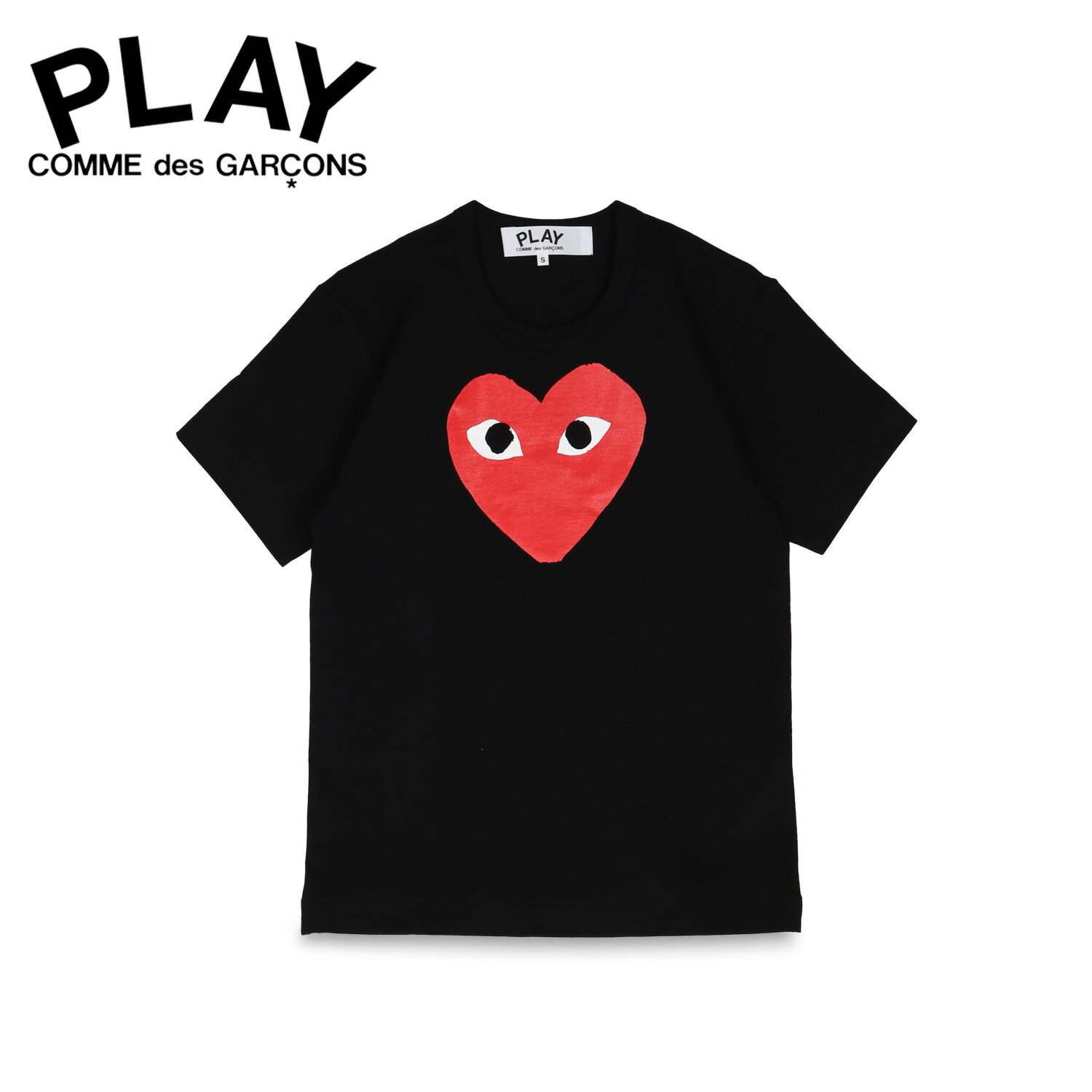 【最大1000円OFFクーポン】 プレイ コムデギャルソン PLAY COMME des GARCONS コムデギャルソン Tシャツ 半袖 メンズ レッドハート ロゴ RED HEART PLAY T-SHIRT ブラック 黒 T112