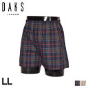 ダックス DAKS トランクス 下着 インナー アンダーウェア メンズ 前開き 天二本ゴム LL メンズ下着 男性 TRUNKS ネイビー ベージュ 0159-...