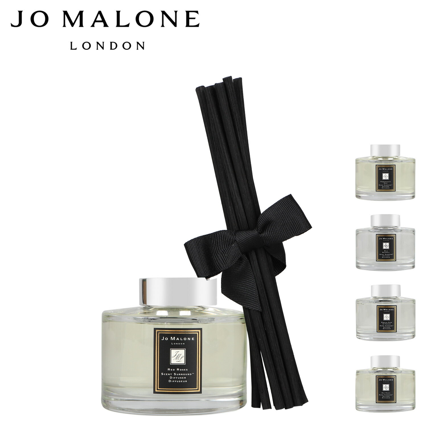 【最大1000円OFFクーポン配布中】 JO MALONE LONDON ジョー マローン ロンドン ディフューザー ルームフレグランス セント サラウンド 165ml スティック付き ガラスボトル SCENT SURROUND DIFFUSER イングリッシュ ペアー＆フリージア レッドローズのサムネイル