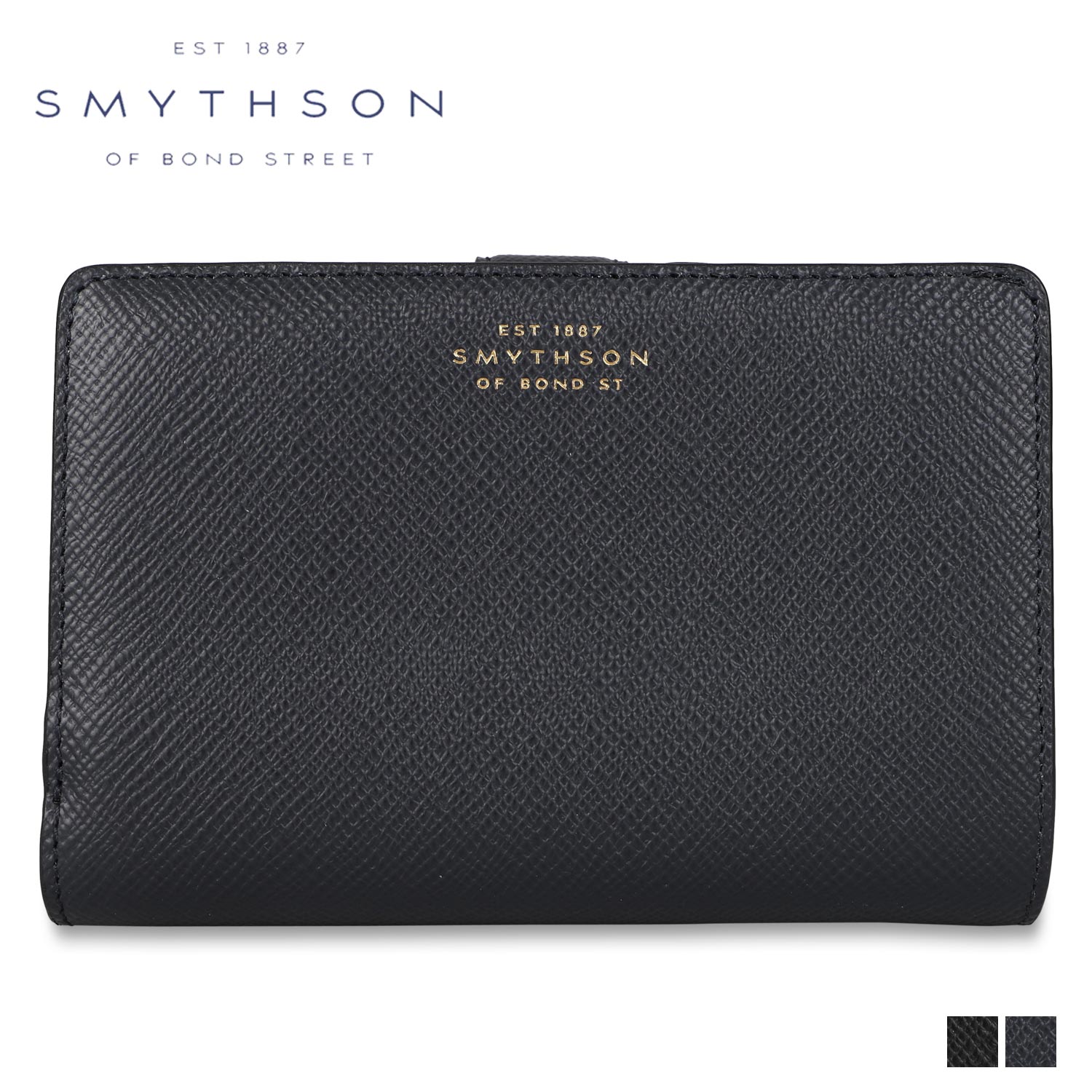 スマイソン 財布 メンズ 【最大1000円OFFクーポン配布中】 SMYTHSON スマイソン 財布 小銭入れ パナマ コンチネンタル パース レディース 本革 PANAMA CONTINENTAL PRS ブラック ネイビー 黒