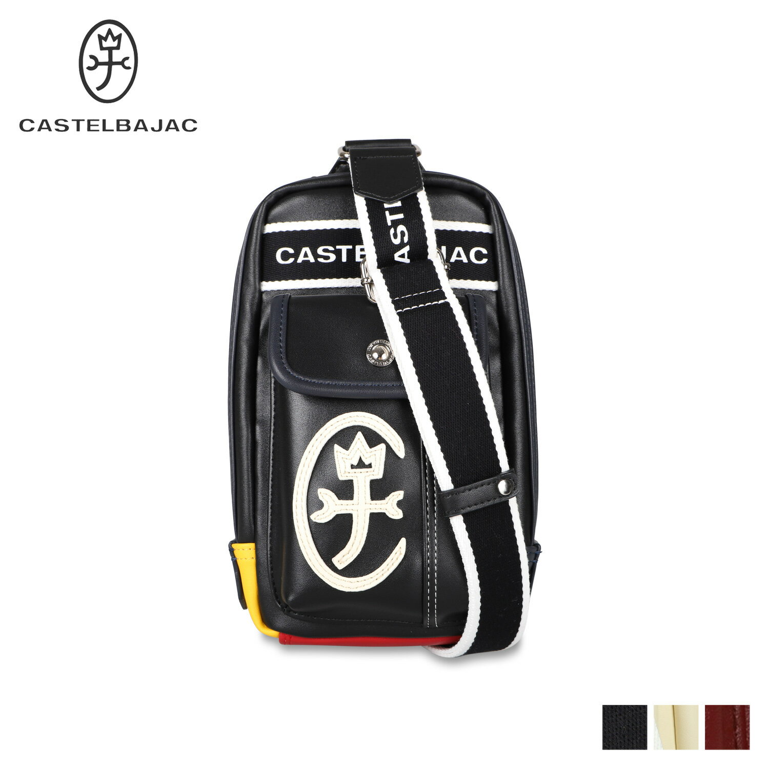 Rakuten - CASTELBAJAC カステルバジャック バッグ ショルダーバッグ ボディバッグ ドミネ メンズ レディース DOMINE SERIES ONE SHOULDER BAG ブラック ホワイト 黒 白 24912