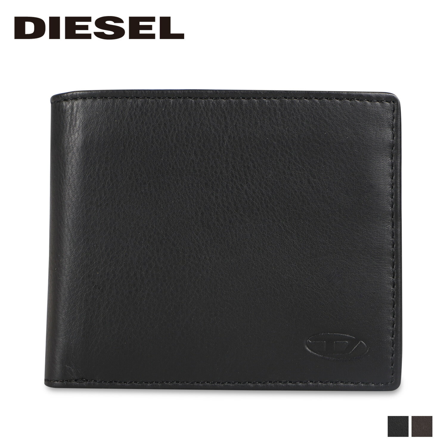 ディーゼル 財布（メンズ） DIESEL ディーゼル 財布 二つ折り メンズ レディース 本革 HISSU HIRESH S WALLET ブラック ブラウン 黒 X08424-P0685