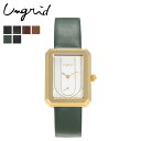 【最大1000円OFFクーポン配布中】 Ungrid アングリッド 腕時計 レディース SIGNATURE SQUARE LEATHER WATCH ブラック ...