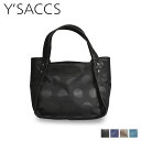 【最大1000円OFFクーポン配布中】 Y’SACCS イザック トートバッグ レディース Sサイズ ファスナー付き HEAT EMBOSSED POLKADOT TOTE ブラック グレージュ ネイビー ブルー 黒 10-003-01 母の日