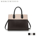MERCURYDUO マーキュリーデュオ ショルダーバッグ ハンドバッグ レディース 斜めがけ HAND BAG L ブラック アイボリー ダーク ブラウン 黒 MER-90270B