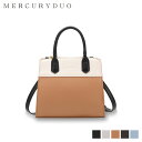 MERCURYDUO マーキュリーデュオ ショルダーバッグ ハンドバッグ レディース 斜めがけ HAND BAG S ブラック アイボリー ベージュ ダーク ブラウン ブルー 黒 MER-90280B