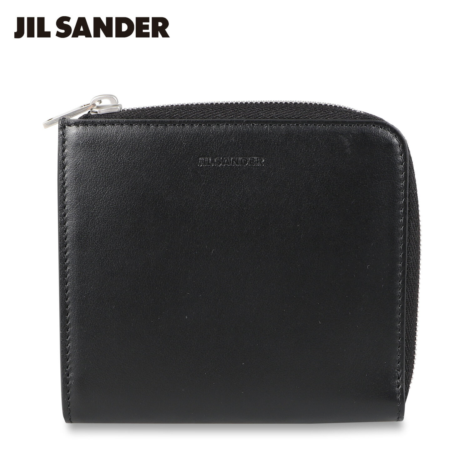 JIL SANDER ジルサンダー 財布 カードケース 名刺入れ 定期入れ クレジットカード パース メンズ 牛革 L字ファスナー CREDIT CARD PURSE ブラック 黒 JSMU840075 MUS00008N