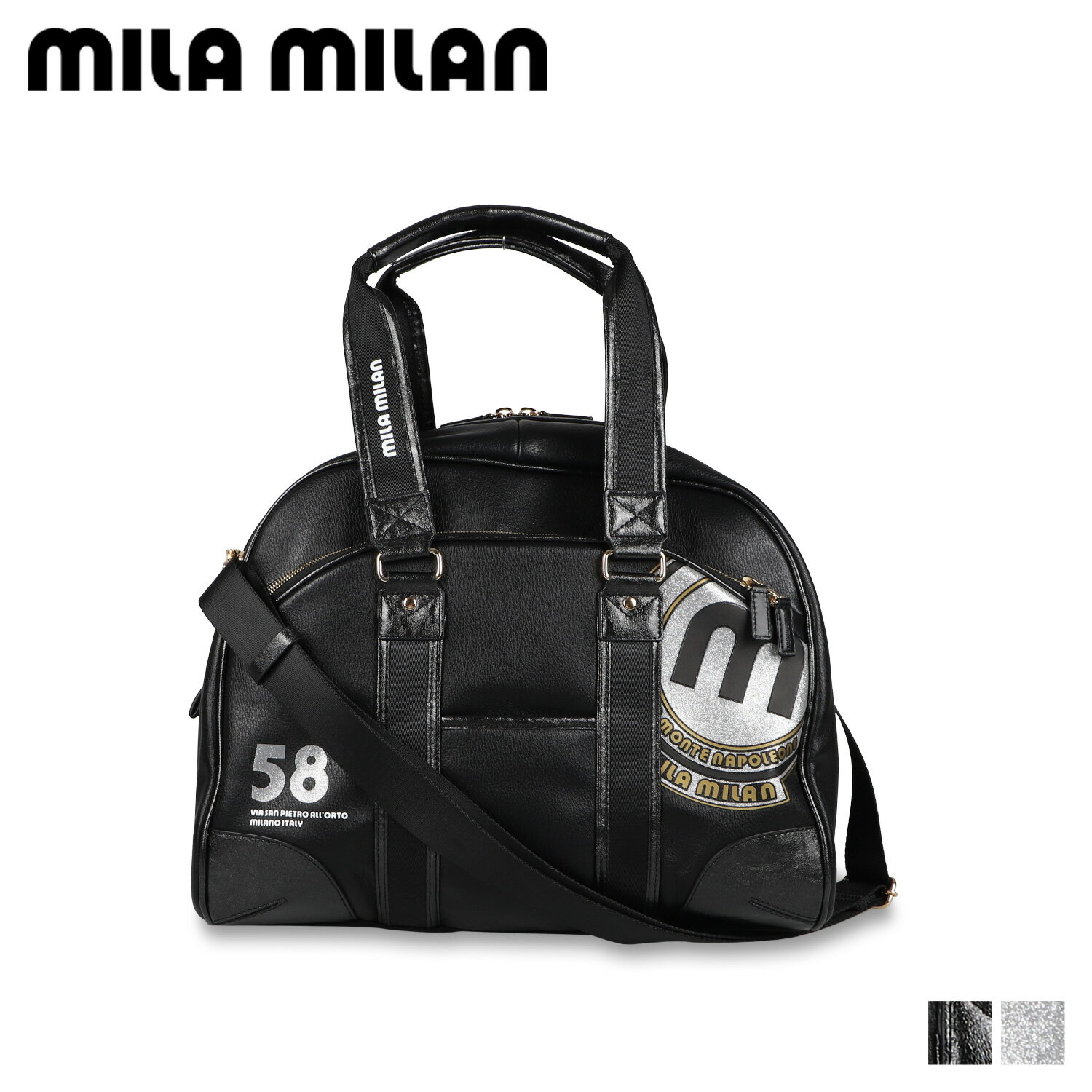 【最大1000円OFFクーポン】 ミラ・ミラン mila milan バッグ ボストンバッグ ショルダーバッグ バビラ メンズ レディース 2WAY 斜めがけ 撥水 大容量 BABYLA BOSTON BAG ブラック ホワイト 黒 白 251301