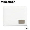 ミラ・ミラン mila milan 財布 二つ折り ポルタ メンズ レディース 本革 PORTA ブラック ホワイト 黒 白 257602