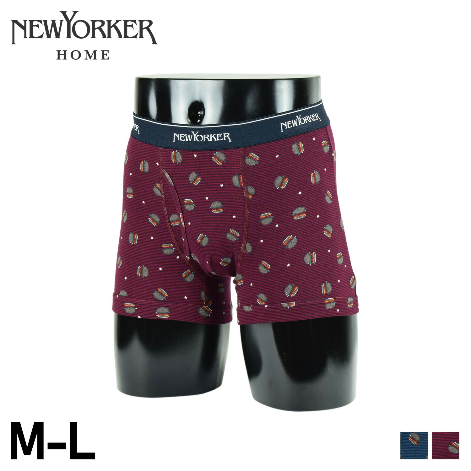 NEWYORKER HOME ニューヨーカーホーム ボクサーパンツ 下着 インナー アンダーウェア メンズ 前開き メンズ下着 男性 BOXER BRIEF レッド ブルー 0338-63