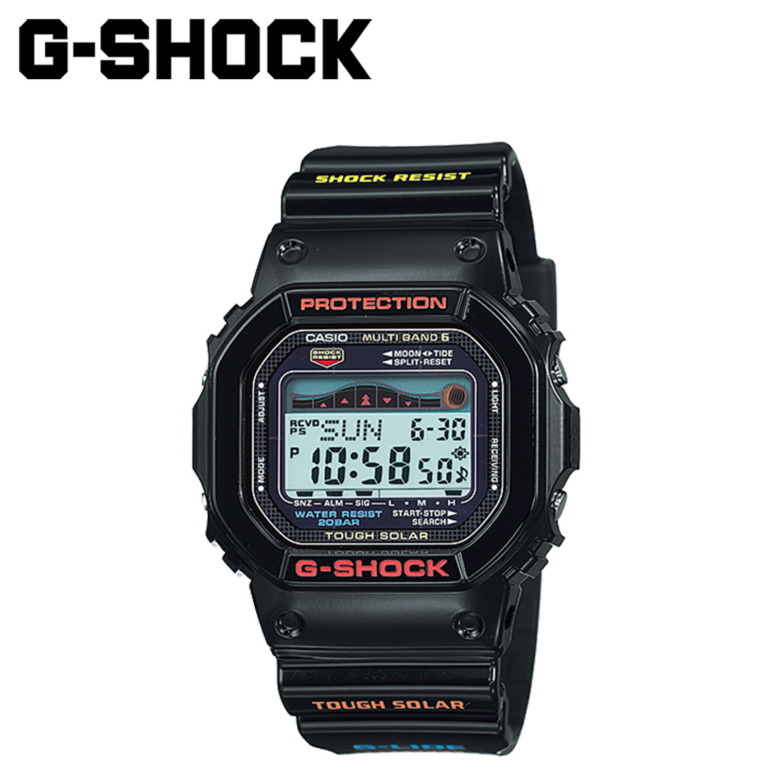 【最大1000円OFFクーポン】 CASIO カシオ G-SHOCK 腕時計 GWX-5600-1JF ソーラー 電波 G-LIDE GWX-5600 Series 防水 ジーショック Gショック G-ショック メンズ レディース ブラック 黒