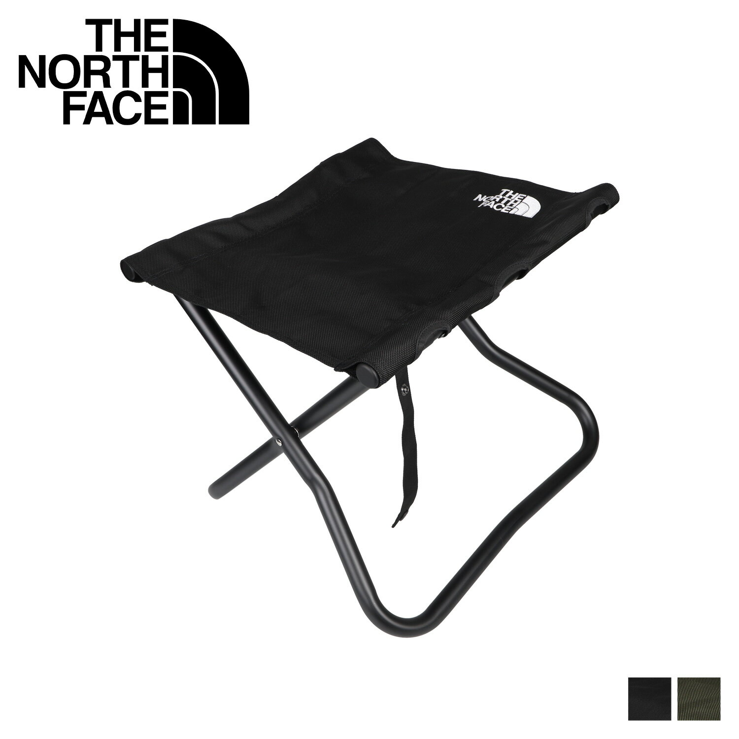 THE NORTH FACE ノースフェイス アウトドアチェア キャンプ椅子 キャンプスツール 折りたたみ スリム コンパクト 軽量 TNF CAMP STOOL ブラック カーキ 黒 NN32200
