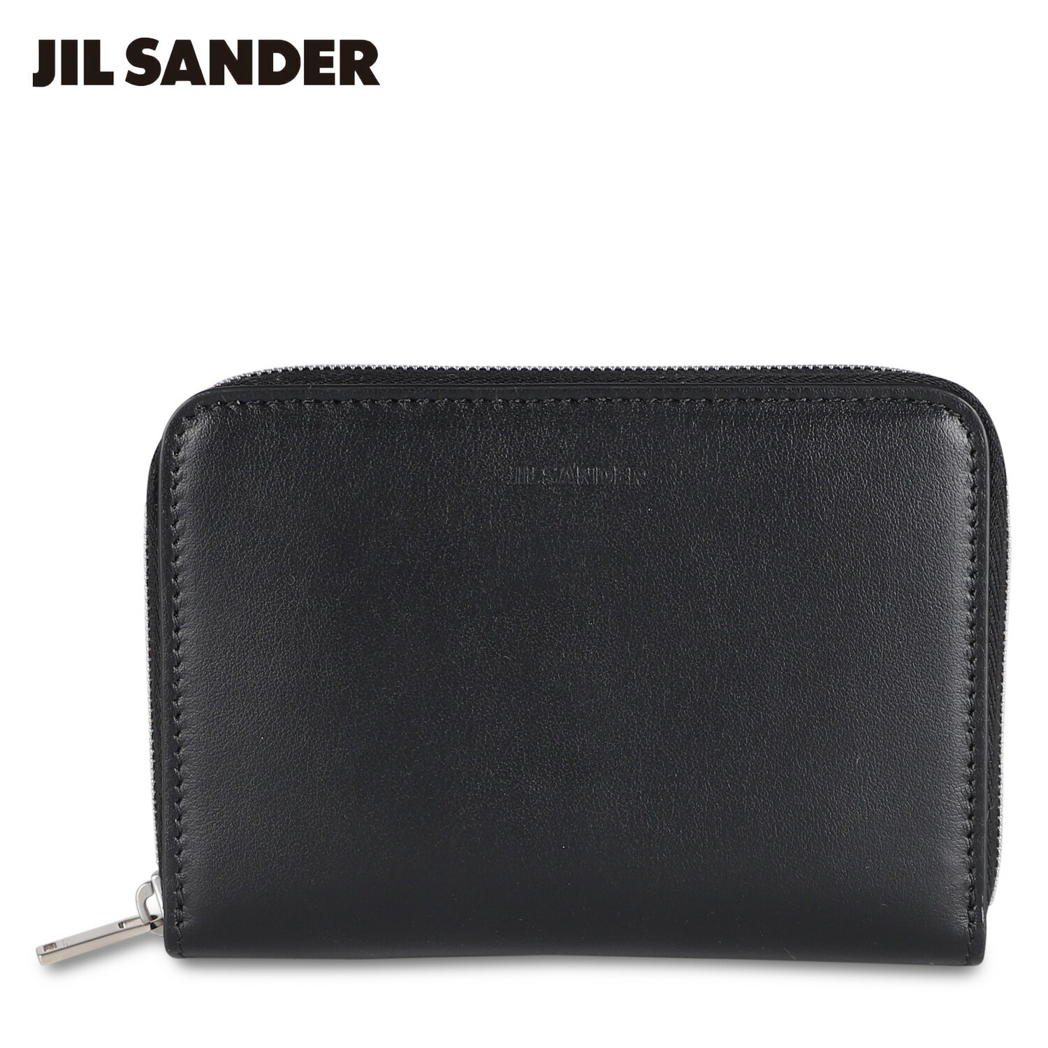 JIL SANDER ジルサンダー 財布 二つ折り財布 ポケット ジップ アラウンド ウォレット メンズ レディース 本革 ラウンドファスナー POCKET ZIP AROUND WALLET ブラック 黒 J25UI0003 P4966