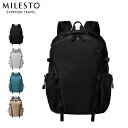 【最大1000円OFFクーポン配布中】 ミレスト MILESTO リュック バッグ バックパック サイド バックル メンズ レディース 撥水 SIDE BUCKLE BACKPACK ブラック グレー グリーン MLS843 母の日