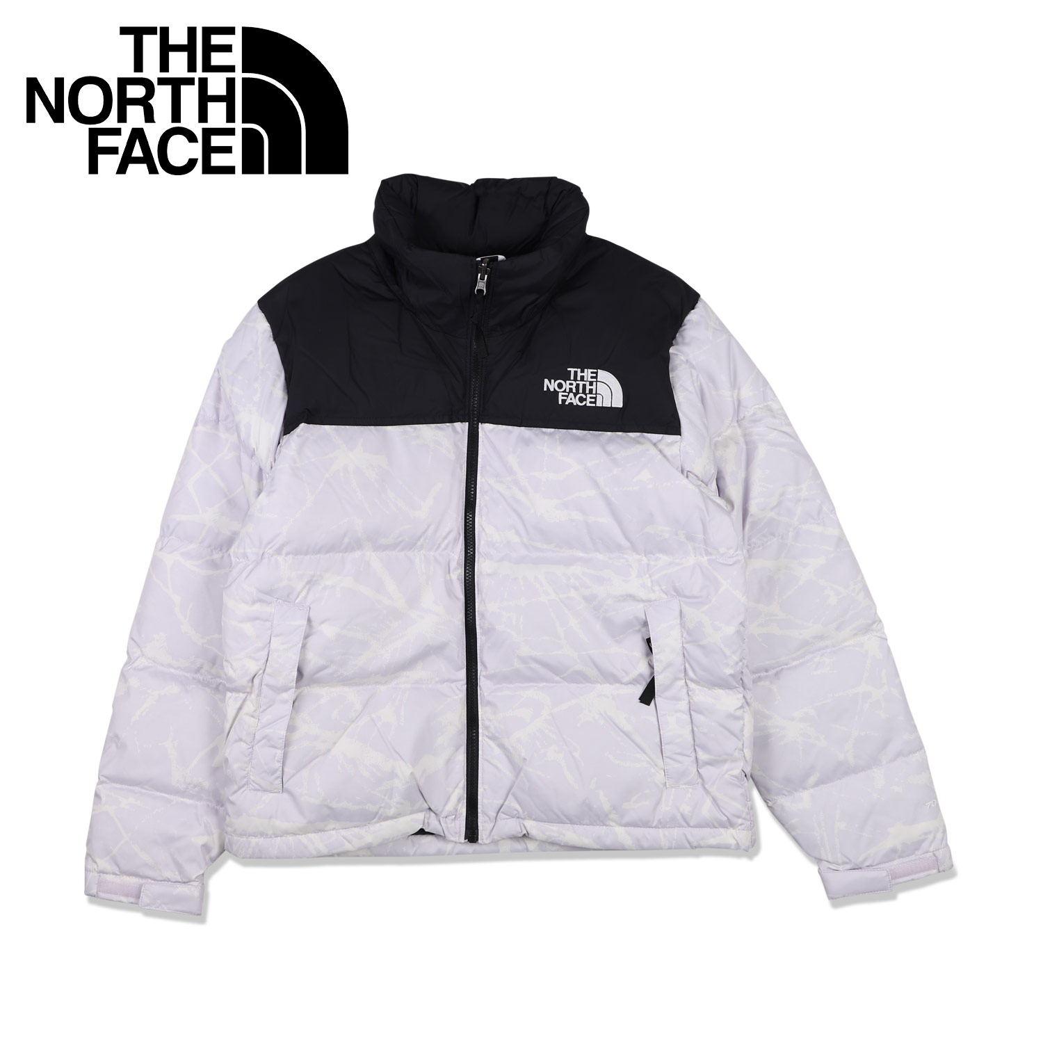 楽天シュガーオンラインショップ【最大1000円OFFクーポン配布中】 THE NORTH FACE ノースフェイス ダウン ジャケット ヌプシ レトロ レディース PRINTED 1996 RETRO NUPTSE JACKET ホワイト 白 NF0A5IXK99E