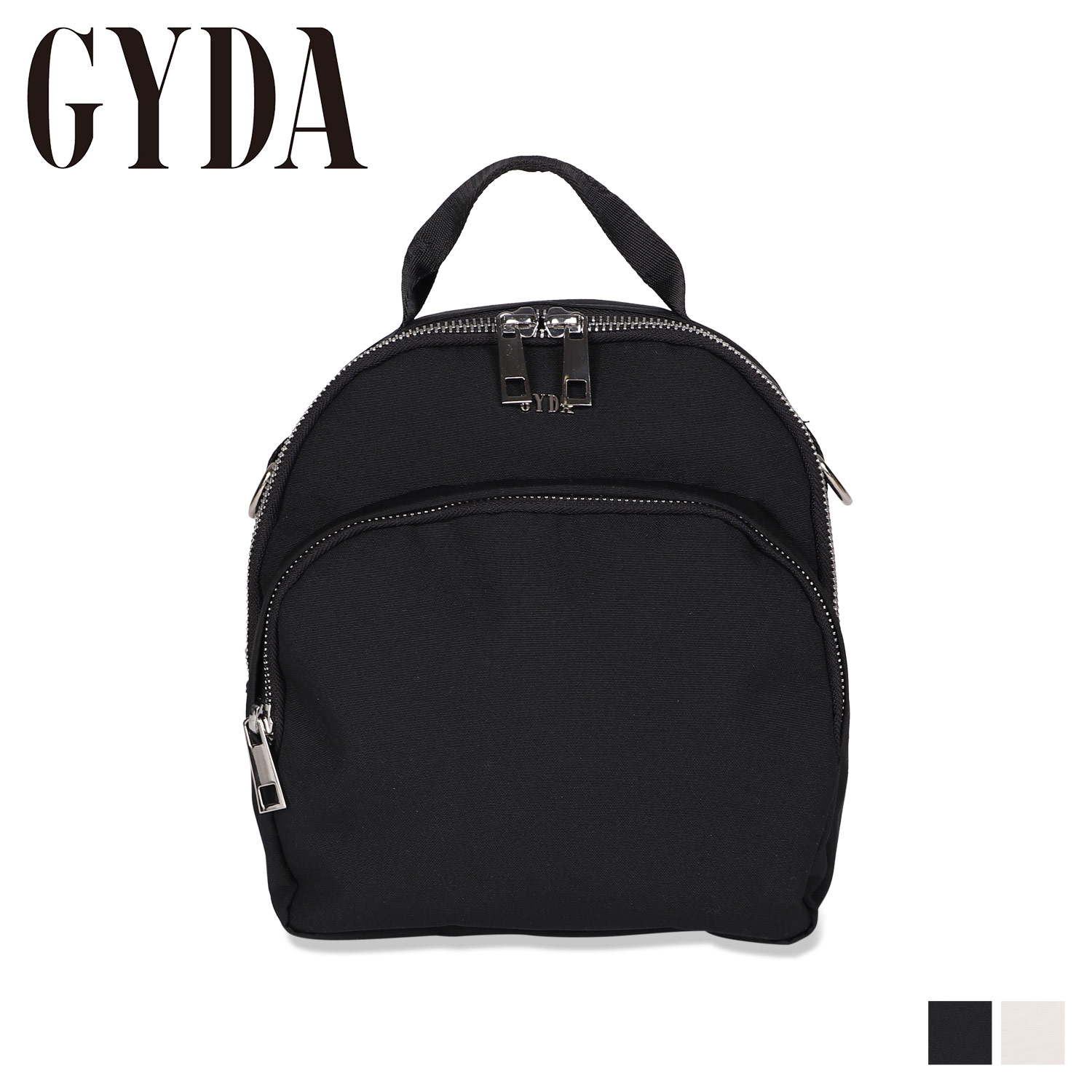 Rakuten - ジェイダ GYDA リュック バックパック ショルダーバッグ トートバッグ ハンド レディース 斜め掛け 軽量 4WAY MINI RUCKSACK ブラック アイボリー 黒 GY-B093