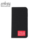Manhattan Portage マンハッタンポーテージ iPhone SE SE2 8 iPhone 7 6s 6 スマホケース 手帳型 携帯 アイフォン カバー メンズ レディース BOOK TYPE CASE ブラック 黒 iPSE-MP01 【メール便】