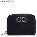 Salvatore Ferragamo サルヴァトーレ フェラガモ 財布 小銭入れ コインケース カードケース レディース 本革 大容量 ブラック 黒 2204...