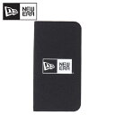 NEW ERA ニューエラ iPhone 12mini スマホケース 手帳型 携帯 アイフォン カバー メンズ レディース BOX LOGO BOOK TYPE CASE ブラック 黒 iP2054-NE03 【 ネコポス可 】