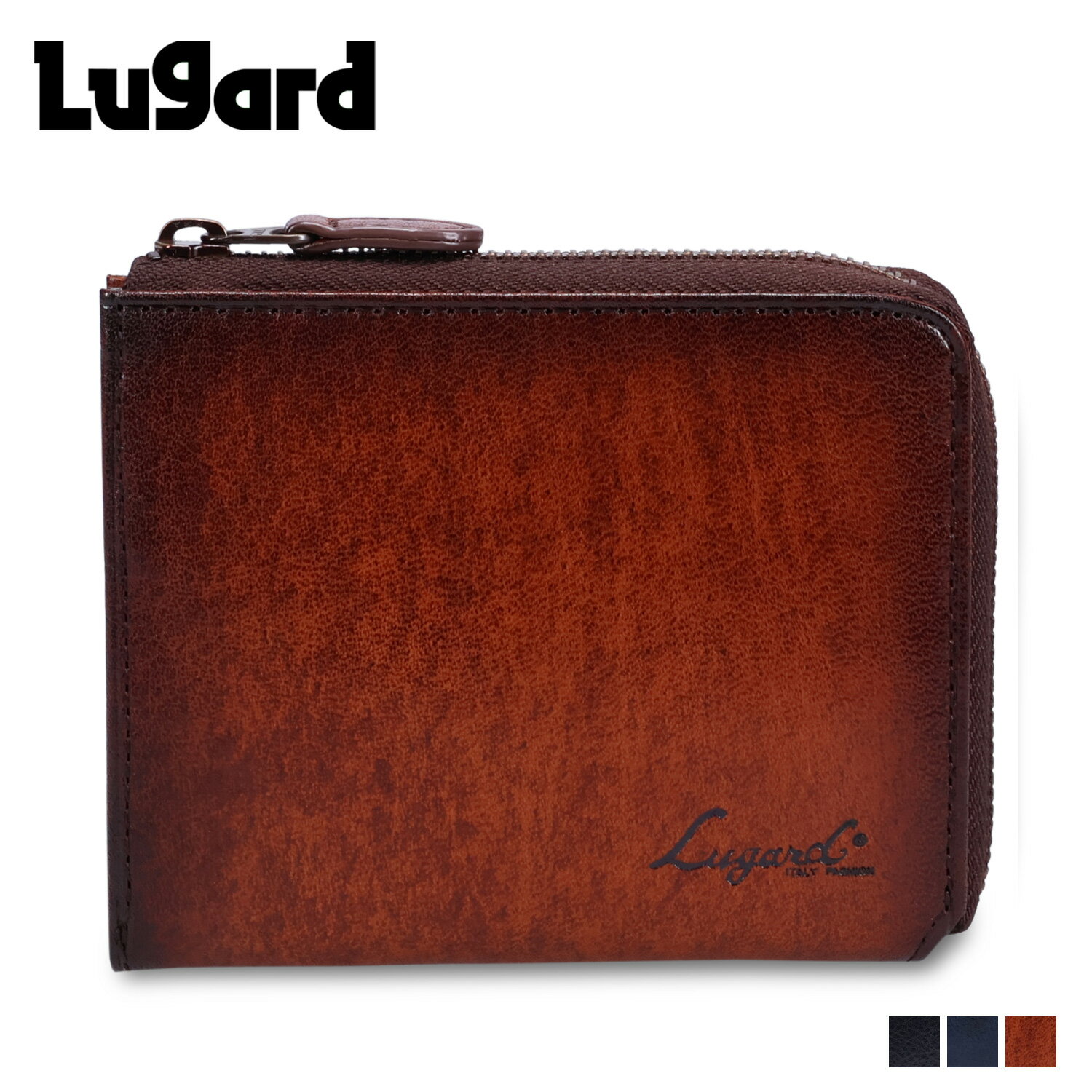 F, H, W - Lugard ラガード 青木鞄 ミニ財布 小銭入れ メンズ 本革 L字ファスナー G3 MINI WALLET ブラック ブラウン ダーク ブルー 黒 5183