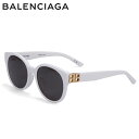 BALENCIAGA バレンシアガ サングラス メンズ レディース アジアンフィット UVカット SUNGLASSES ホワイト 白 BB0134SA-005 母の日