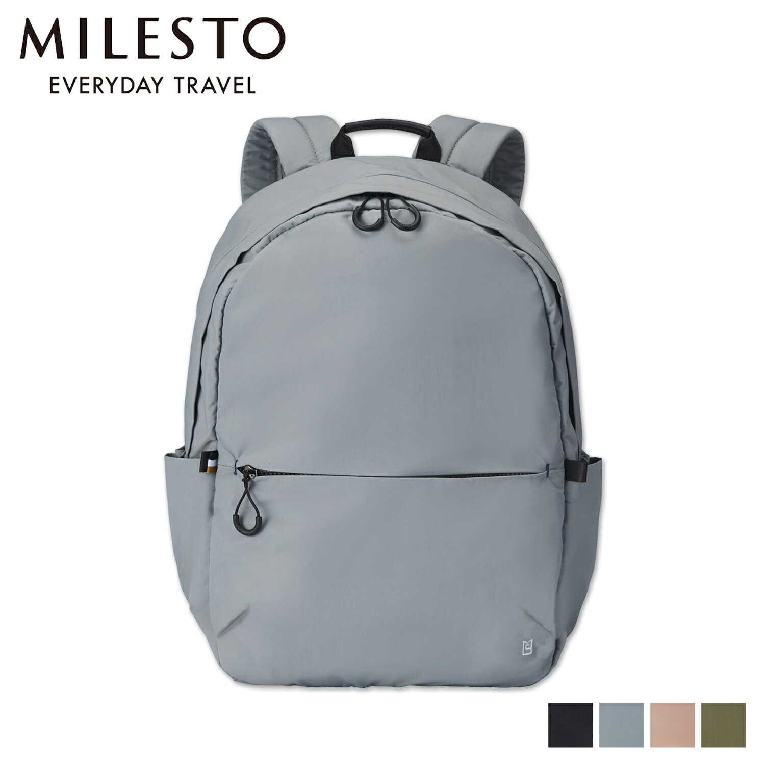樂天商城 - MILESTO ミレスト リュック バッグ バックパック M トロット メンズ レディース 20L 軽量 撥水 防水 TROT ブラック グレー ベージュ 黒 MLS880