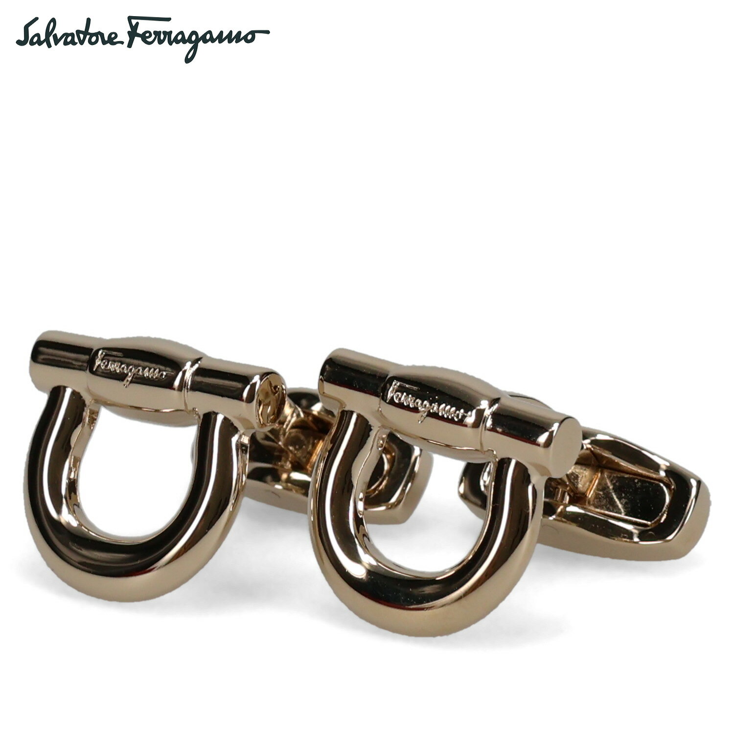 サルヴァトーレ・フェラガモ プレゼント メンズ（30000円程度） Salvatore Ferragamo サルヴァトーレ フェラガモ カフスボタン カフリンクス メンズ 結婚式 CUFFLINKS ゴールド 775189