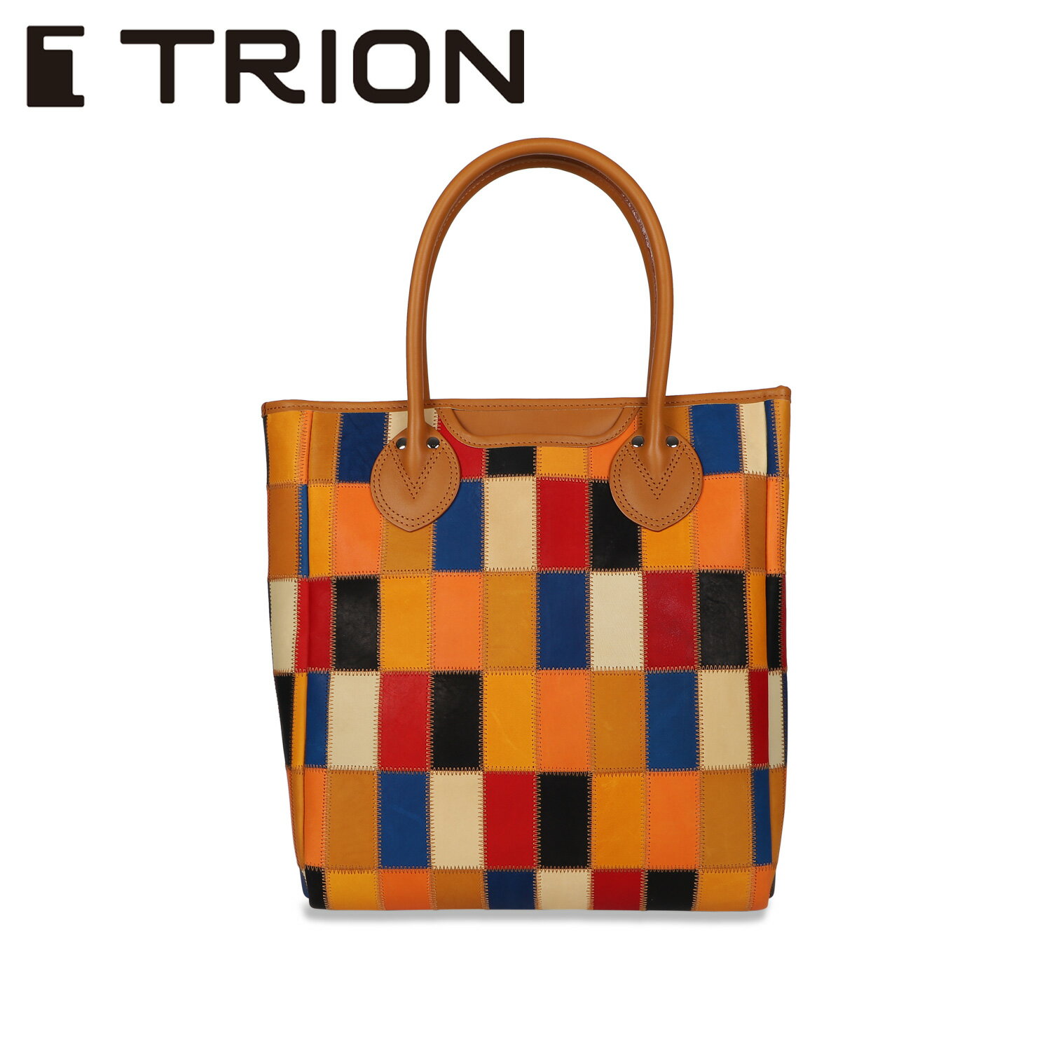 【最大1000円OFFクーポン配布中】 TRION トライオン バッグ トートバッグ メンズ レディース パネルレザー 縦型 TOTE マルチカラー DPC250M