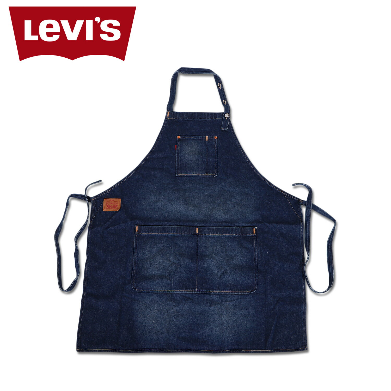 【最大1000円OFFクーポン配布中】 LEVIS リーバイス デニムエプロン 前掛け メンズ レディース 首掛け X型 作業用 無地 ADJUSTABLE DENIM APRON 黒 D62860001