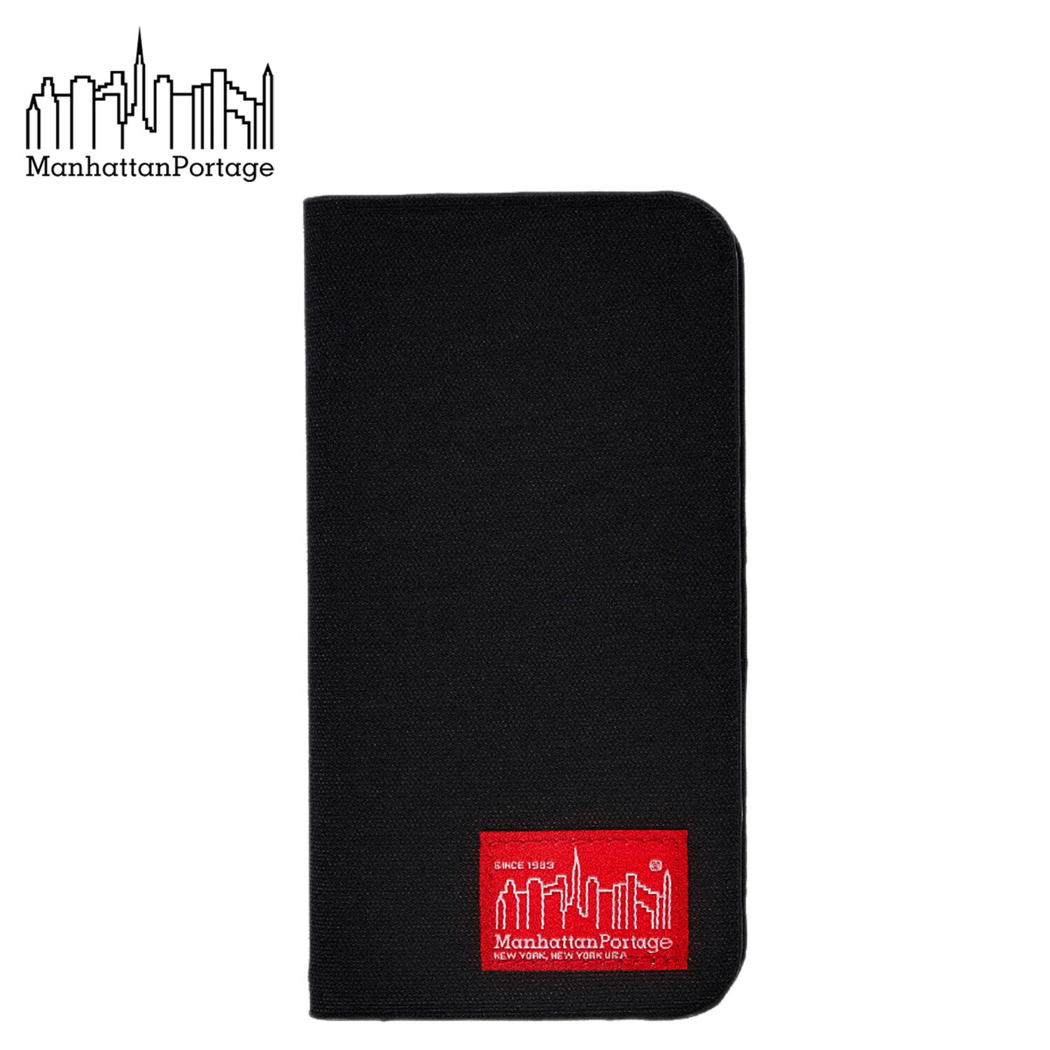 Manhattan Portage マンハッタンポーテージ iPhone 12mini スマホケース 手帳型 携帯 アイフォン カバー メンズ レディース ブラック 黒 iP2054-MP01 【 ネコポス可 】